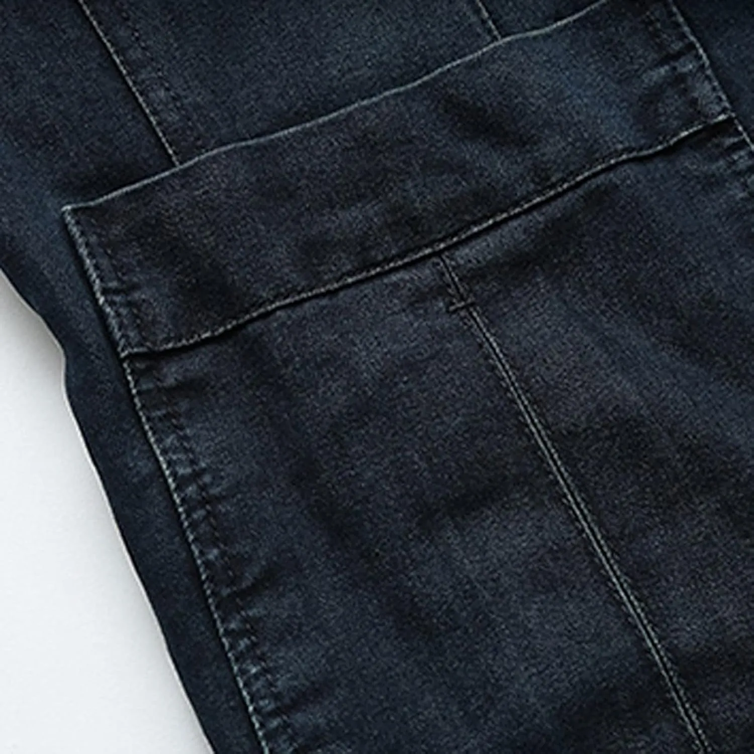 Men`s Vintage Label Collar Denim Jeans Jacket Trench Coat Three Button Business Blazer Jacket with Pockets