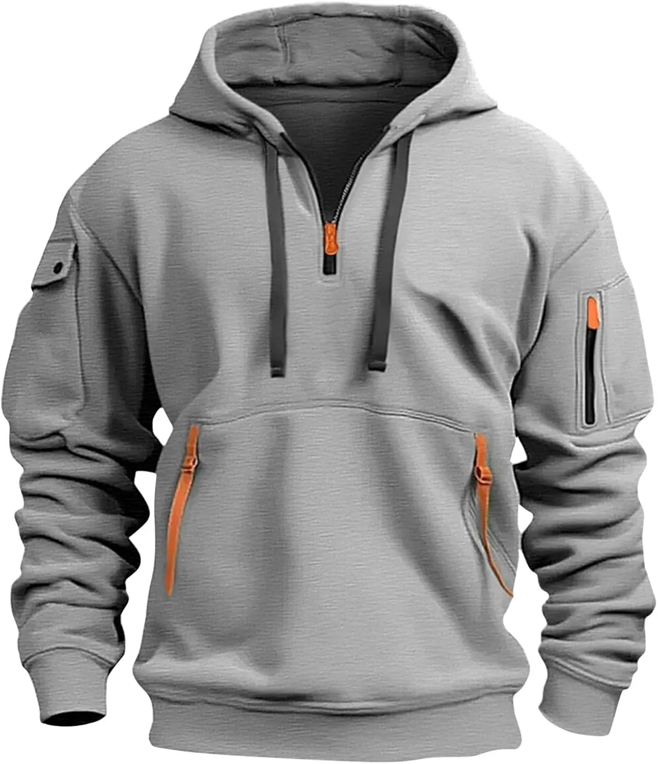 Mens Zip Up Hoodies With Pocket Casual Fashion Long Sleeve Graphic Oversized Pullover Sweatshirts