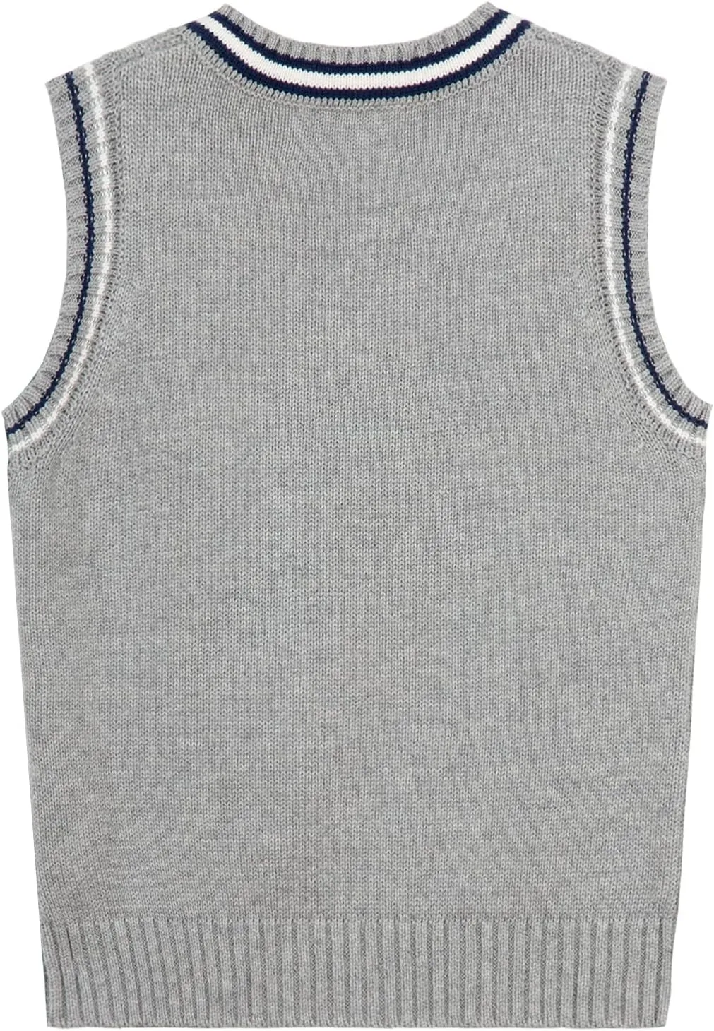 Mud Kingdom Boys and Toddlers' Uniform Cotton V-Neck Sweater Vest Knitted School