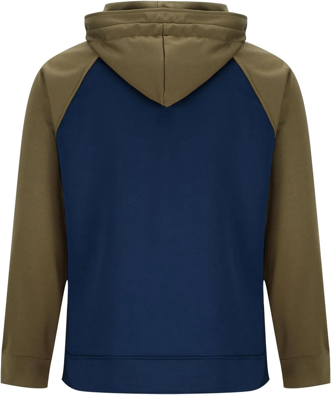 Muscularfit Mens Big and Tall Hoodies Casual Long Sleeve Multi Pockets Cargo Quarter Zip Pullover Sweatshirt Drawstring Shirt