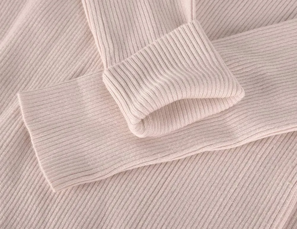 ninovino Women's Turtleneck Ribbed Knit Long Sleeve Slim Fit Sweater Dress