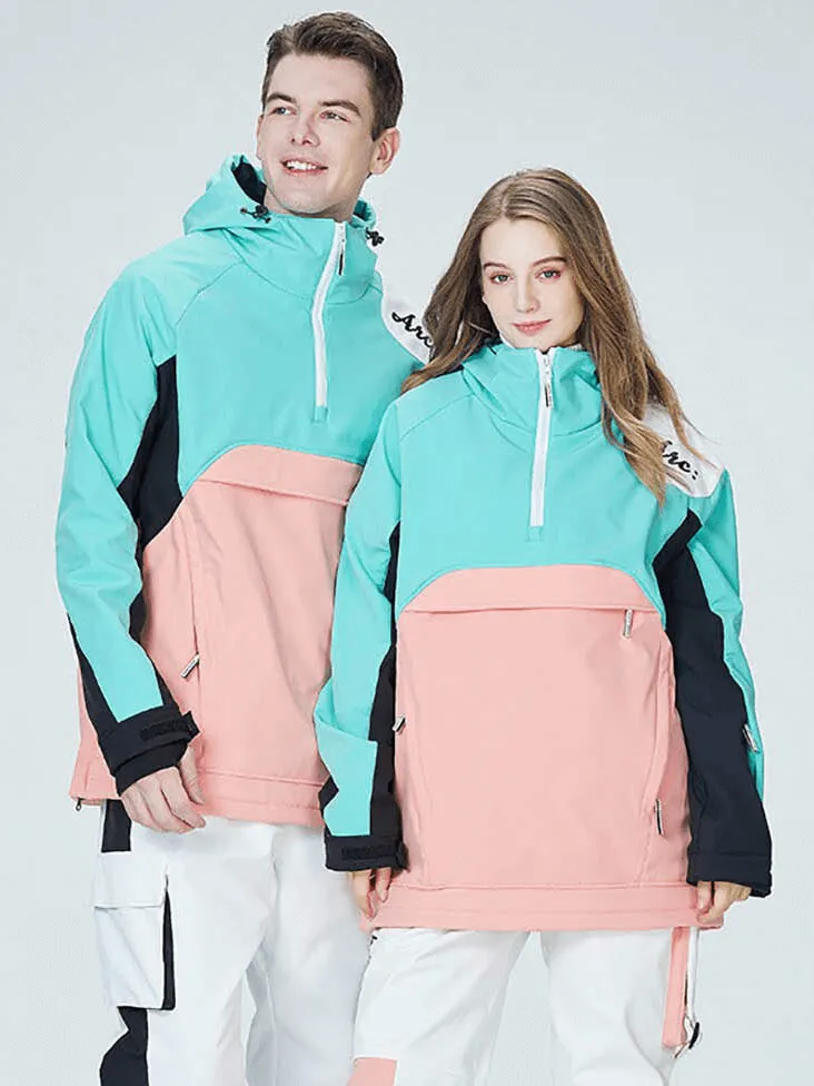 Outdoor Hood Snowboarding Jacket with Waterproof Zippers - SF0754