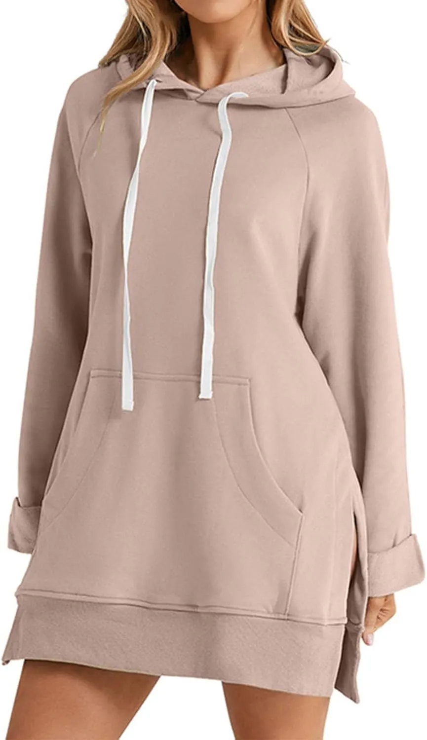 Oversized Hoodie Dress for Womens Hoodies Pullover Long Sleeve Hoodies with Pocket 2024 Fall Trendy Clothe