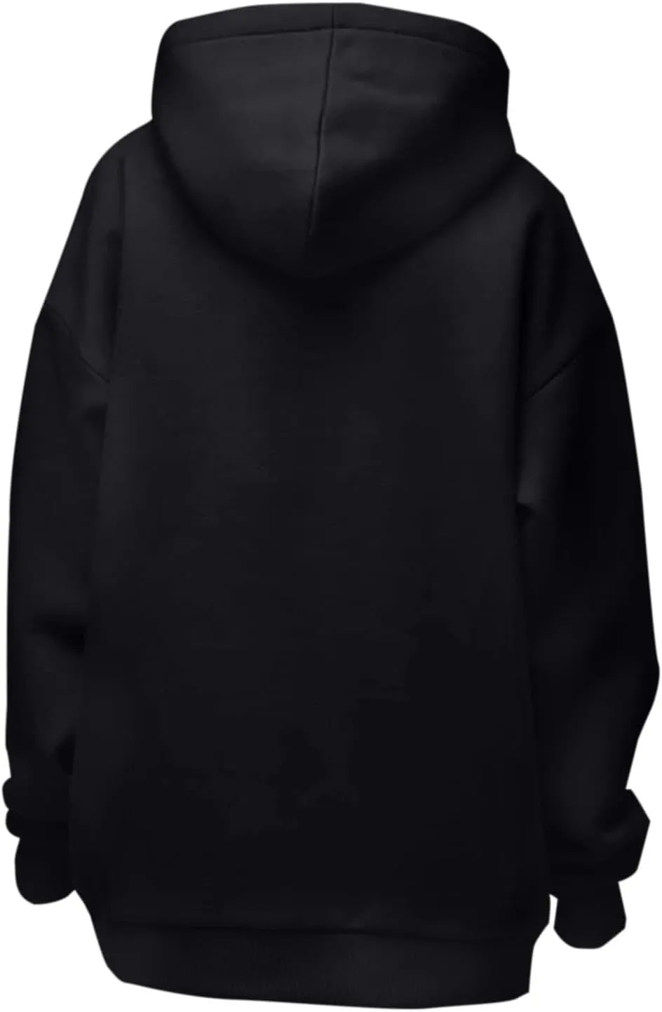 Oversized Hoodie Women Lantern Sleeve Fleece Lined Crewneck Sweatshirt Loose Fit Drop Shoulder Hooded Pullover