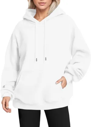 Oversized Hoodies for Women Comfy Fleece Pullover Sweaters Drawstring Sweatshirt with Pocket Fall Y2k Preppy Hoodies