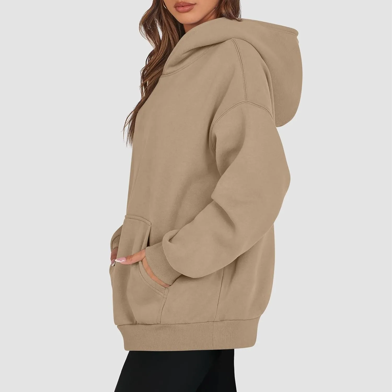Oversized Hoodies for Women Cute Fleece Hooded Sweatshirt Pullover Long Sleeve Fall Preppy Sweatshirts with Pockets