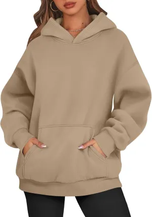 Oversized Hoodies for Women Cute Fleece Hooded Sweatshirt Pullover Long Sleeve Fall Preppy Sweatshirts with Pockets