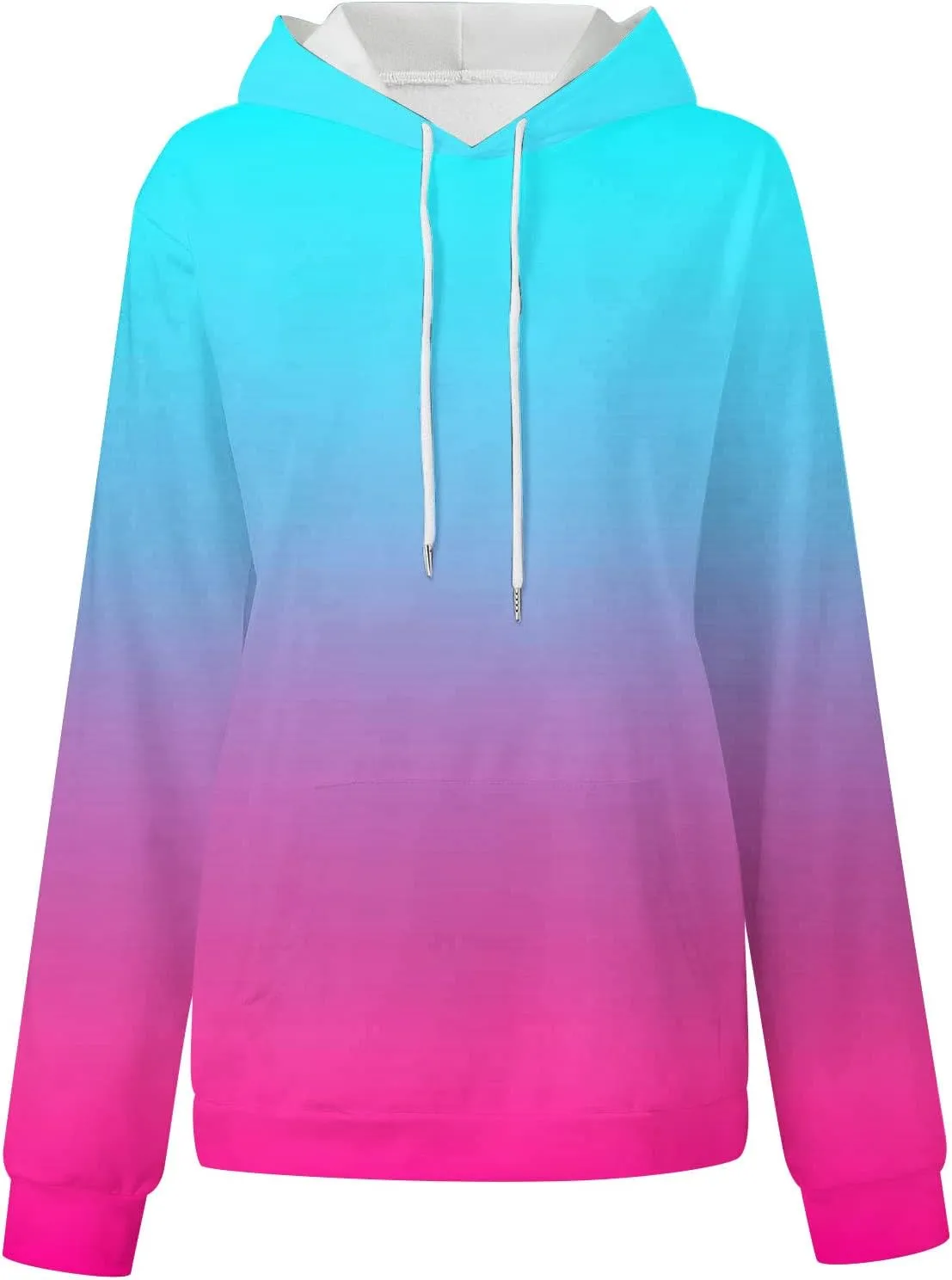 Oversized Hoodies For Women Fall Fashion 2023 Drop Shoulder Long Sleeve Hooded Sweatshirt Gradient Color y2k Clothes