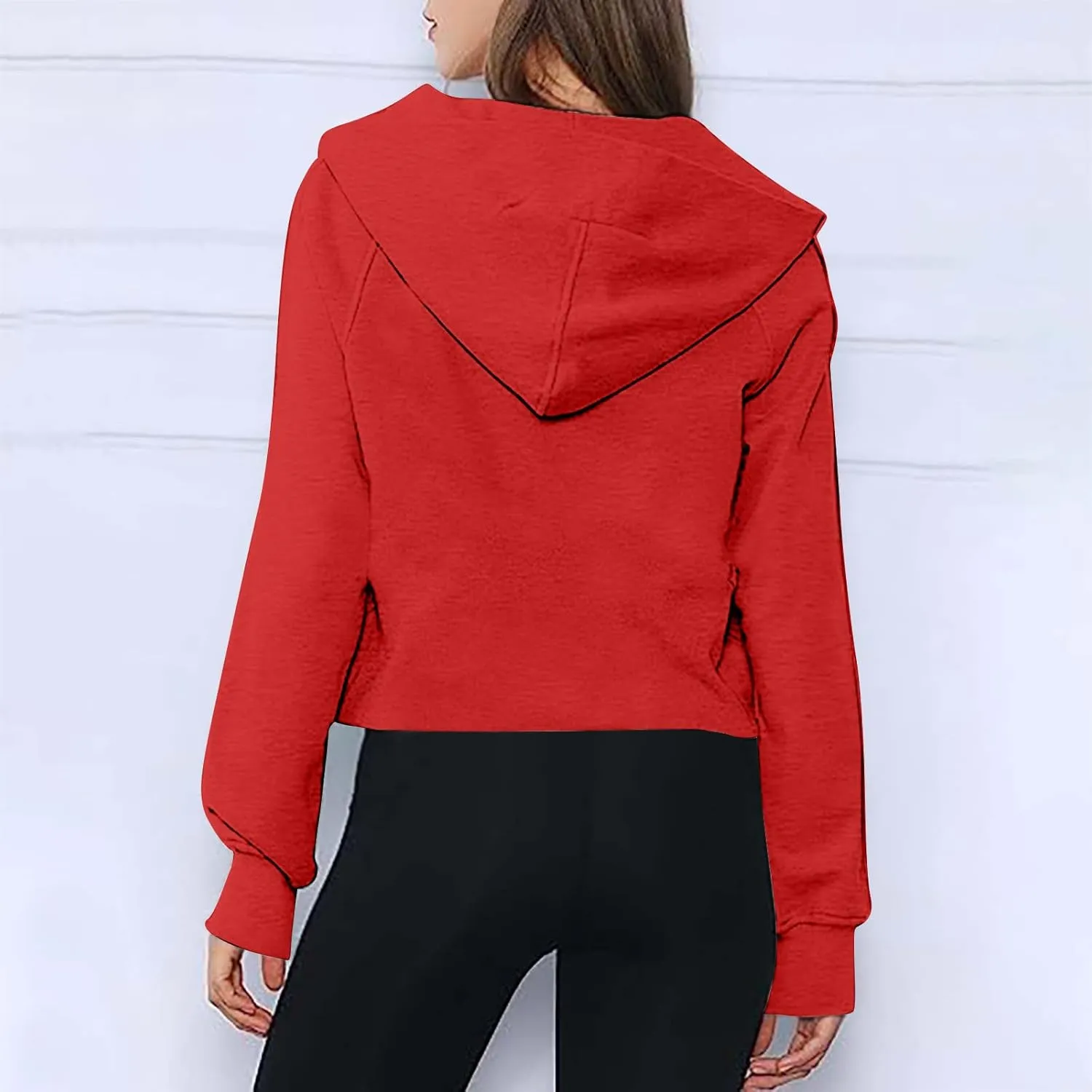 Oversized Hoodies For Women Zip Up Long Sleeve Hooded Sweatshirts Casual Quarter Zip Pullover Tops Fall Y2K Clothes