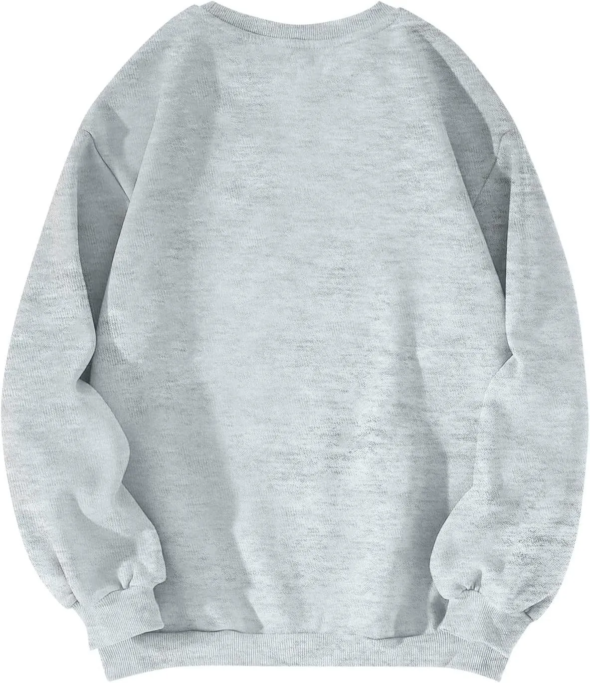 Oversized Sweatshirt for Women Fleece Bow Print Crewneck Sweatshirts Long Sleeve Drop Shoulder Comfy Cotton Pullover