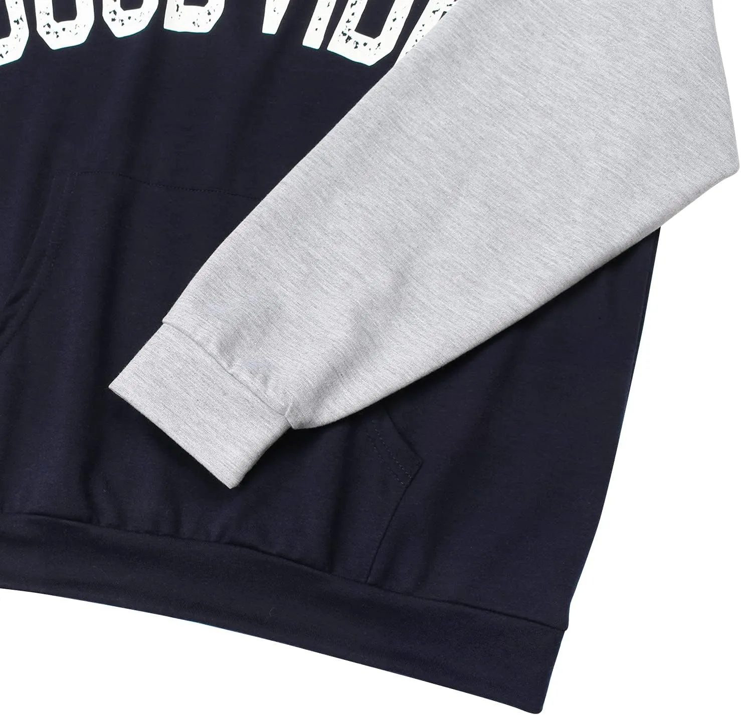 PESION Womens Pullover Hoodies Oversized Graphic Color Block Novelty Hoodie Sweatshirts with Pockets