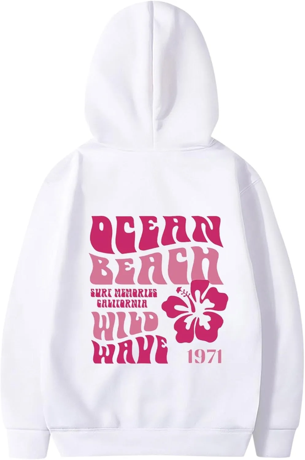 Pink Hoodie Oversized Sweatshirt for Women Teen Girls Letter Graphic Long Sleeve Drawstring Pullover Y2k Hoodies