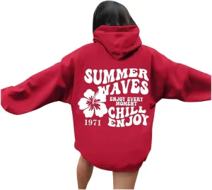 Pink Palm Puff Hoodie Letter Print Y2k Sweatshirt Trendy Preppy Sweatshirts for Teen Girls Cute Clothes