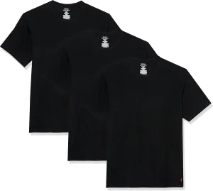 POLO Men's Classic Stretch Crew Tee Tall, Black/Red-3 Pack, 3X Big