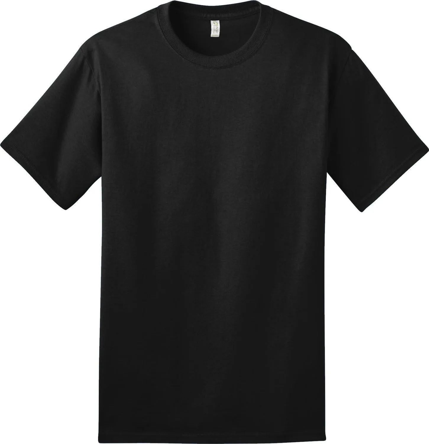 Port & Company Essential 100% Organic Ring Spun Cotton T-Shirt. PC150ORG Jet Black