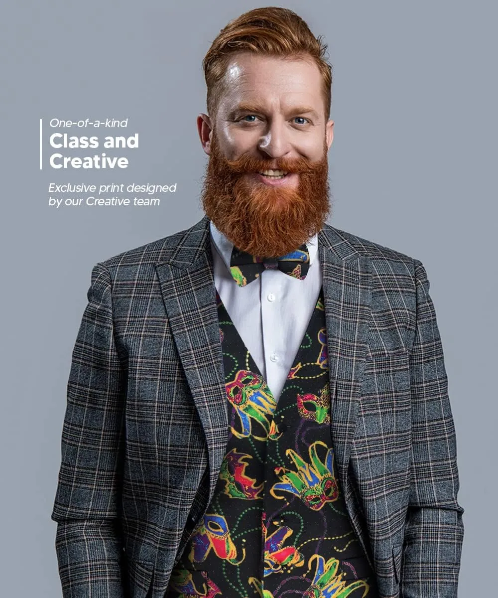 Premium Celebration Suit Vest for Men 2PC Set - Vest & Bow Tie