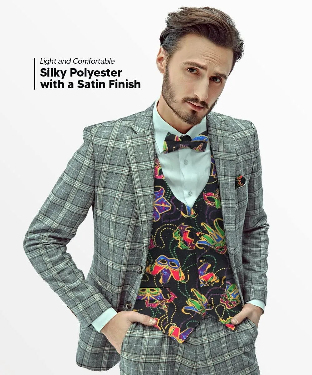 Premium Celebration Suit Vest for Men 2PC Set - Vest & Bow Tie