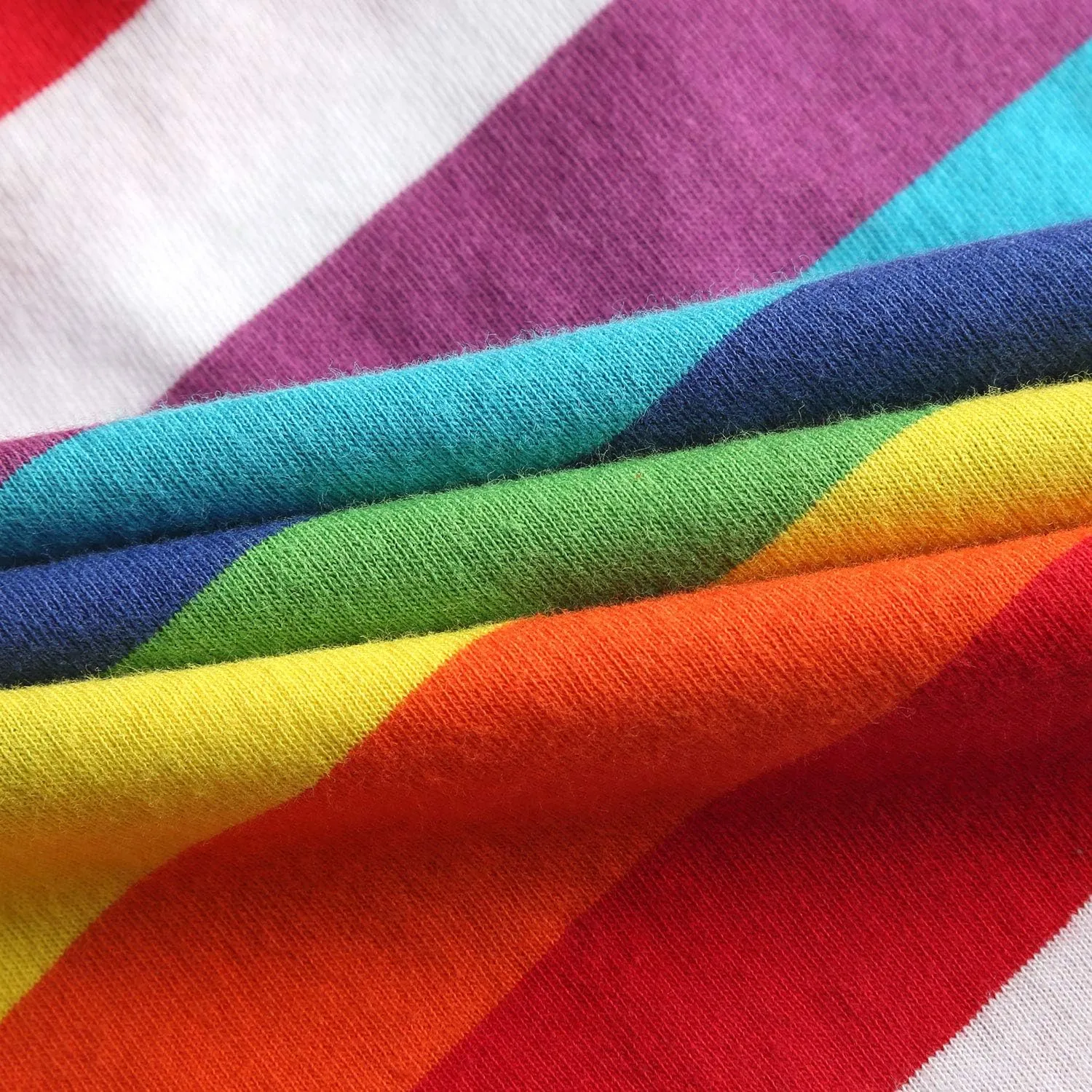 Rainbow T Shirt Women Striped Crew Neck Short Sleeve Stripes Tee Top Stripped
