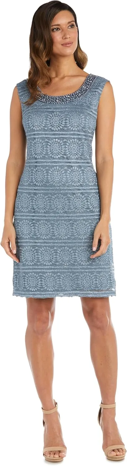 R&M Richards Womens Plus Knee-Length 2PC Two Piece Dress