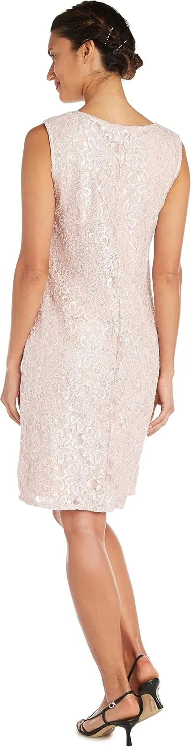 R&M Richards Women's Plus Size Lace Pant Set