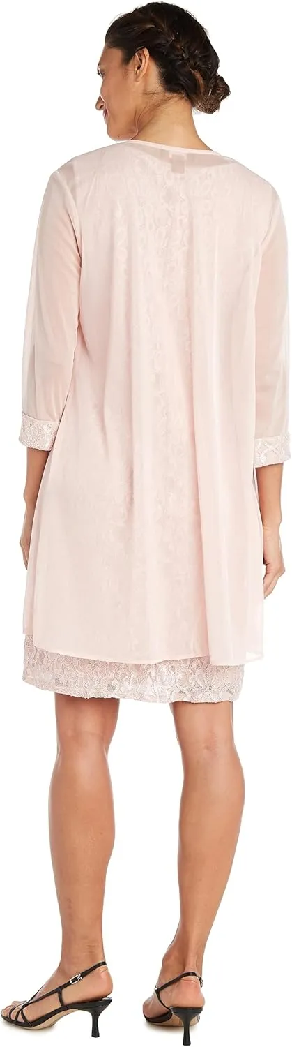 R&M Richards Women's Plus Size Lace Pant Set