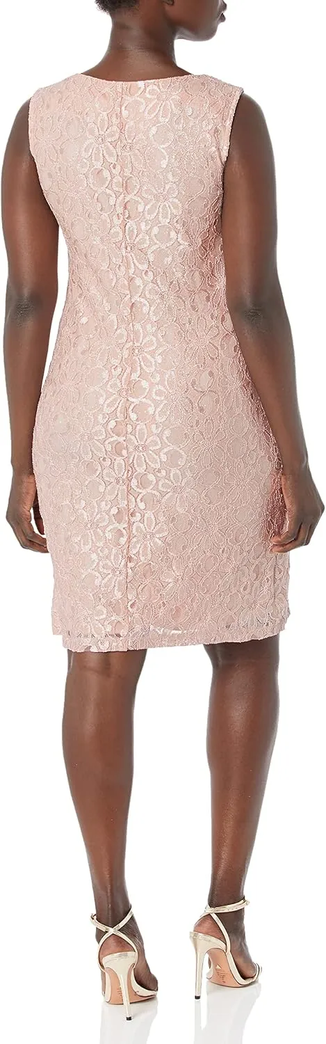 R&M Richards Women's Plus Size Lace Pant Set