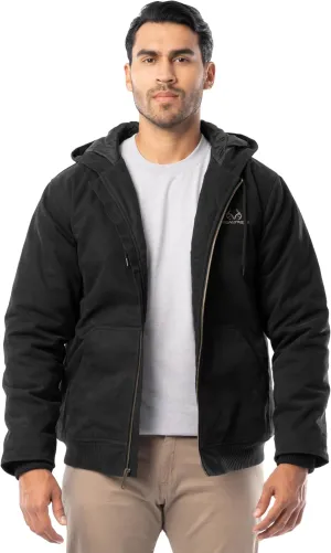 Realtree Men's Insulated Duck Quilted Lined Full Zip Hoodie