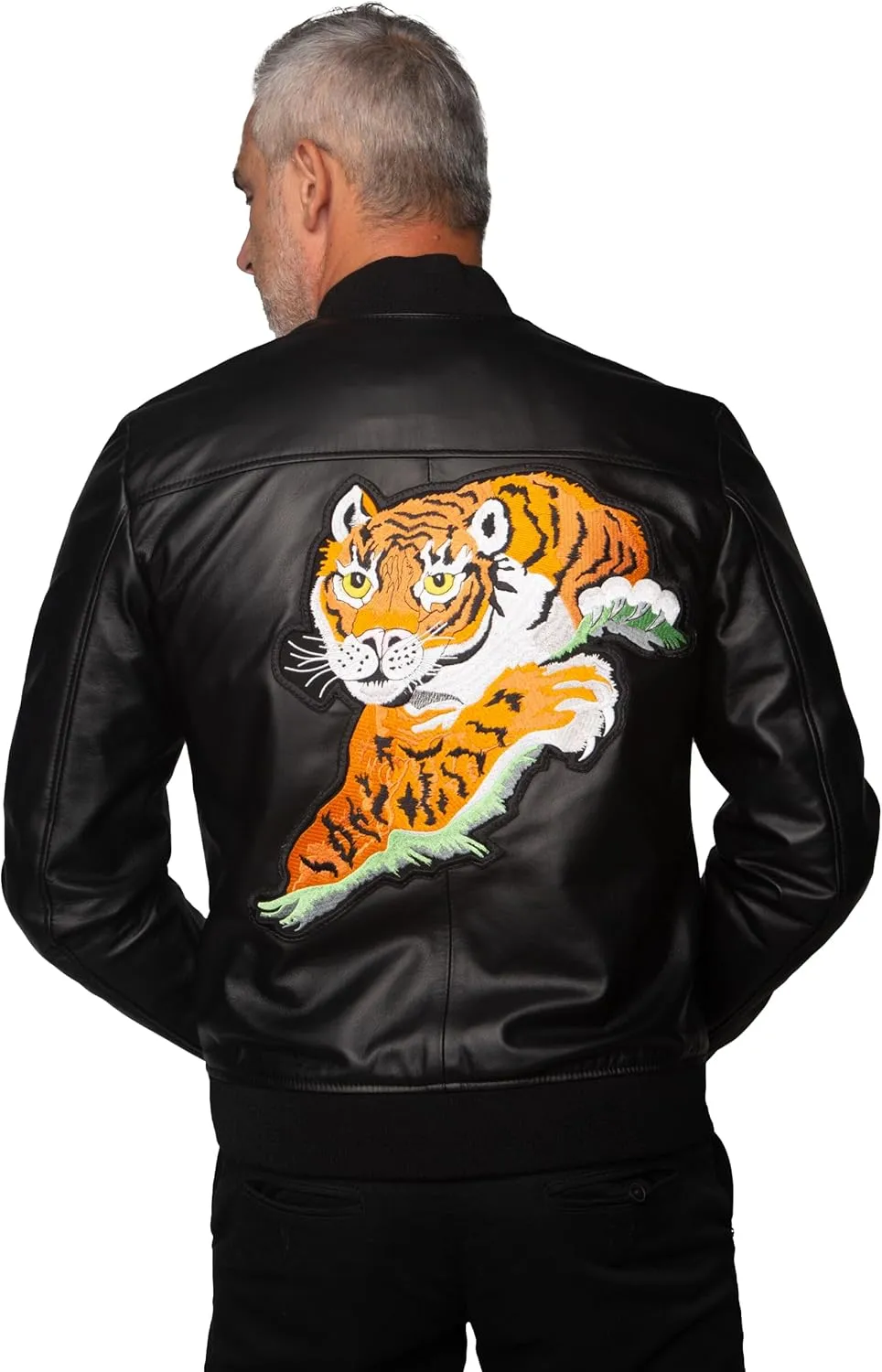 Rocky Balboa Leather Bomber Jacket, Rocky Balboa Action Figures Black Satin Jacket, Tiger Style Tiger Jacket
