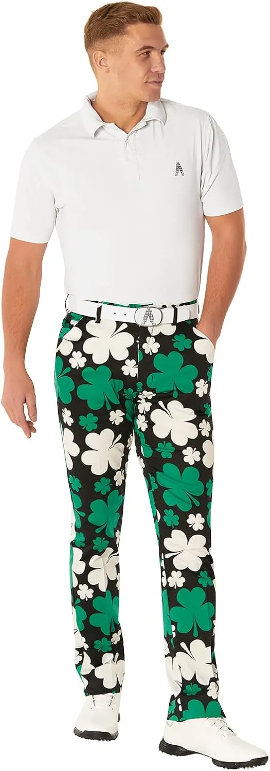 Royal & Awesome Mens Golf Pants, Golf Pants Men Relaxed Fit, Plaid Pants Men