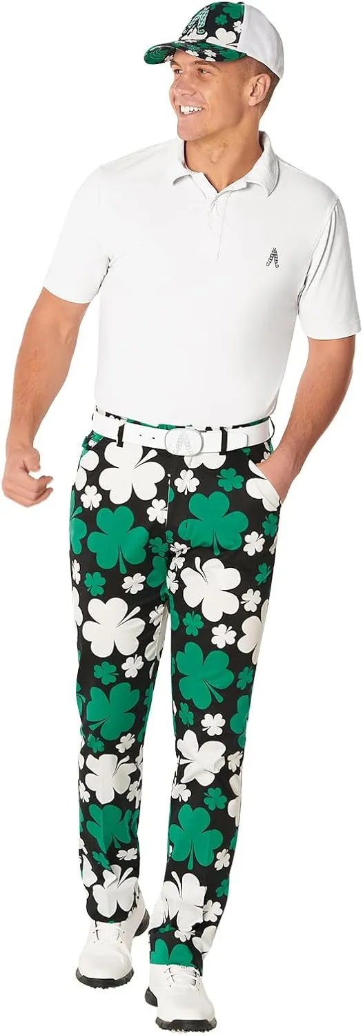 Royal & Awesome Mens Golf Pants, Golf Pants Men Relaxed Fit, Plaid Pants Men