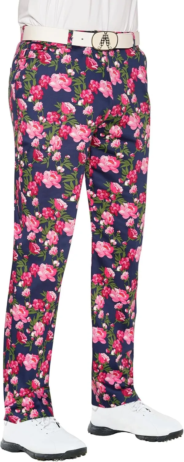 Royal & Awesome Mens Golf Pants, Golf Pants Men Relaxed Fit, Plaid Pants Men
