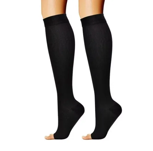 ROYALUCK Open Toe Compression Stockings for Men Women 15-21mmHg