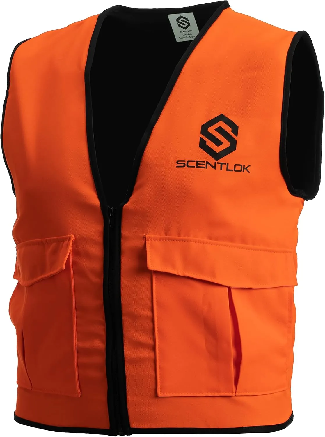 ScentLok Blaze Orange Hunting Vest with Carbon Alloy Technology and Fleece Lining