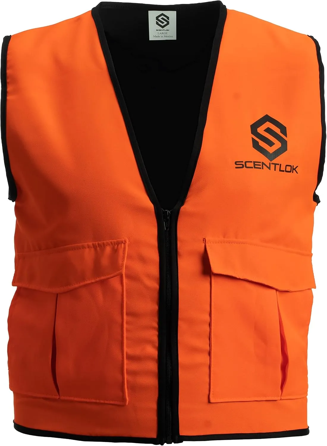 ScentLok Blaze Orange Hunting Vest with Carbon Alloy Technology and Fleece Lining