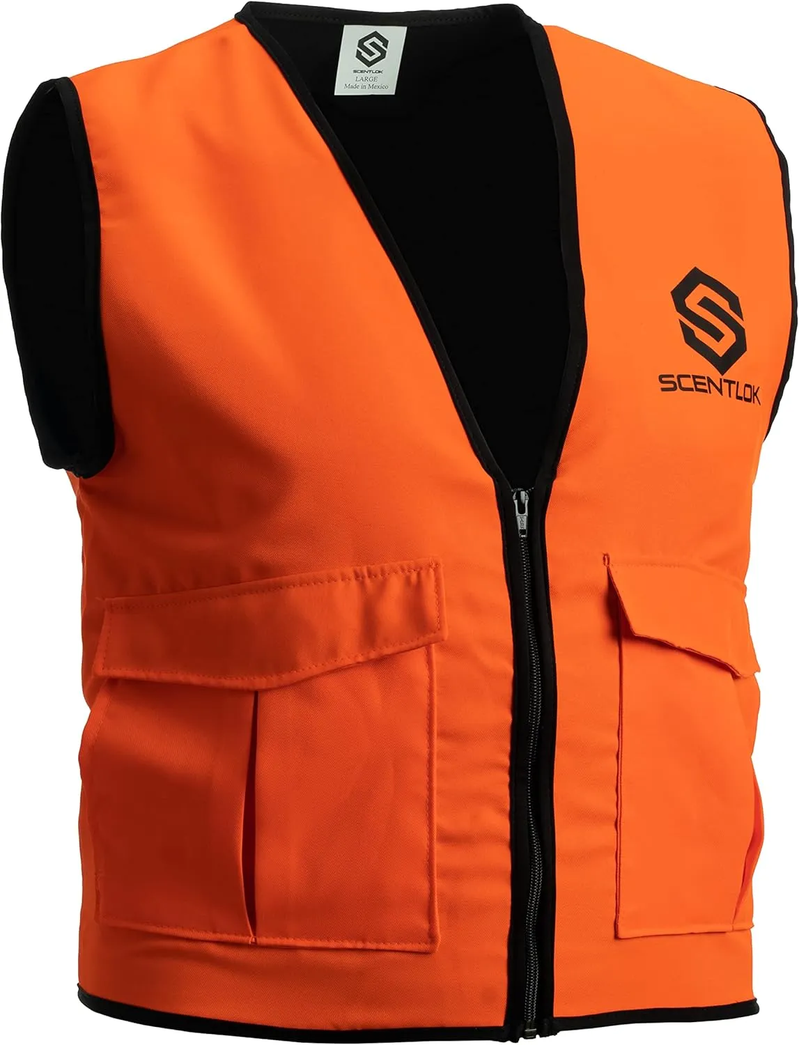 ScentLok Blaze Orange Hunting Vest with Carbon Alloy Technology and Fleece Lining