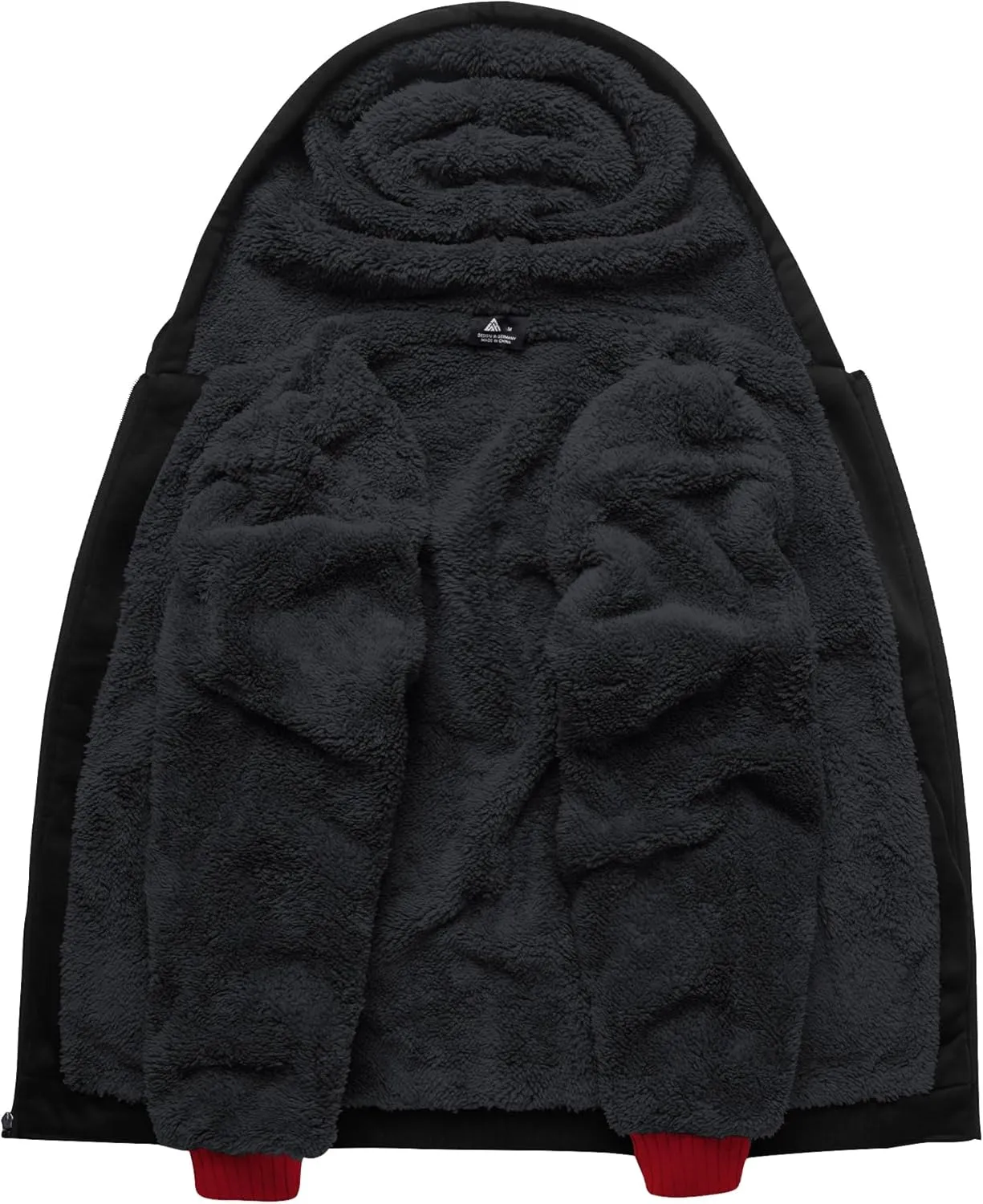 SCODI Hoodies for Men Heavyweight Fleece Sweatshirt - Full Zip Up Thick Sherpa Lined Hooded Jacket