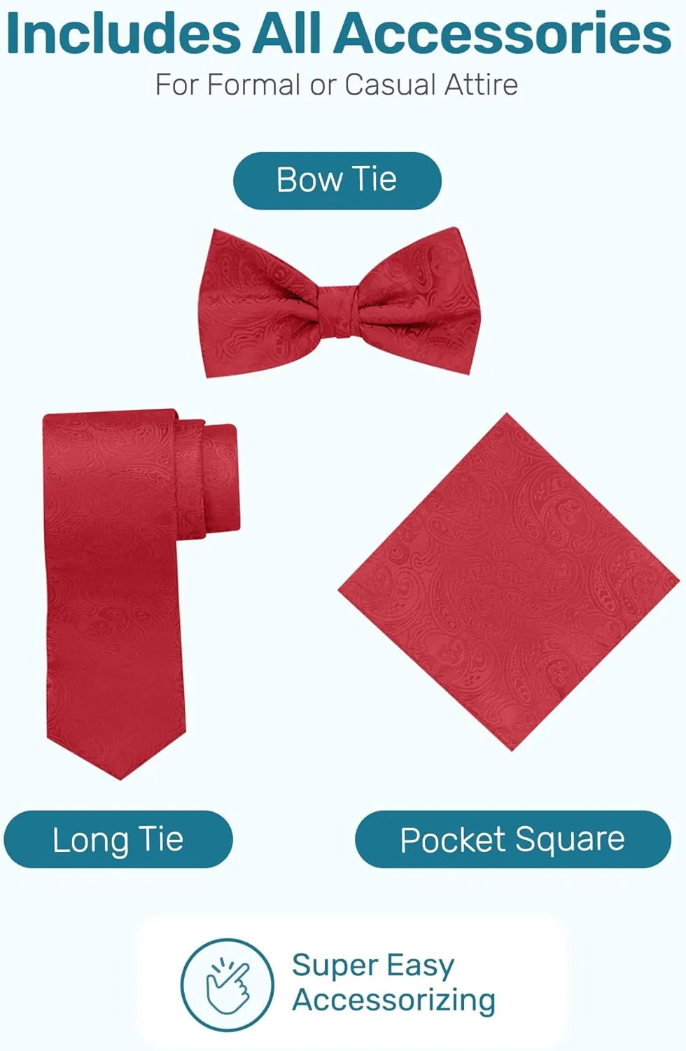 S.H. Churchill & Co. Boys 4 Piece Formal Paisley Vest and Tie Set