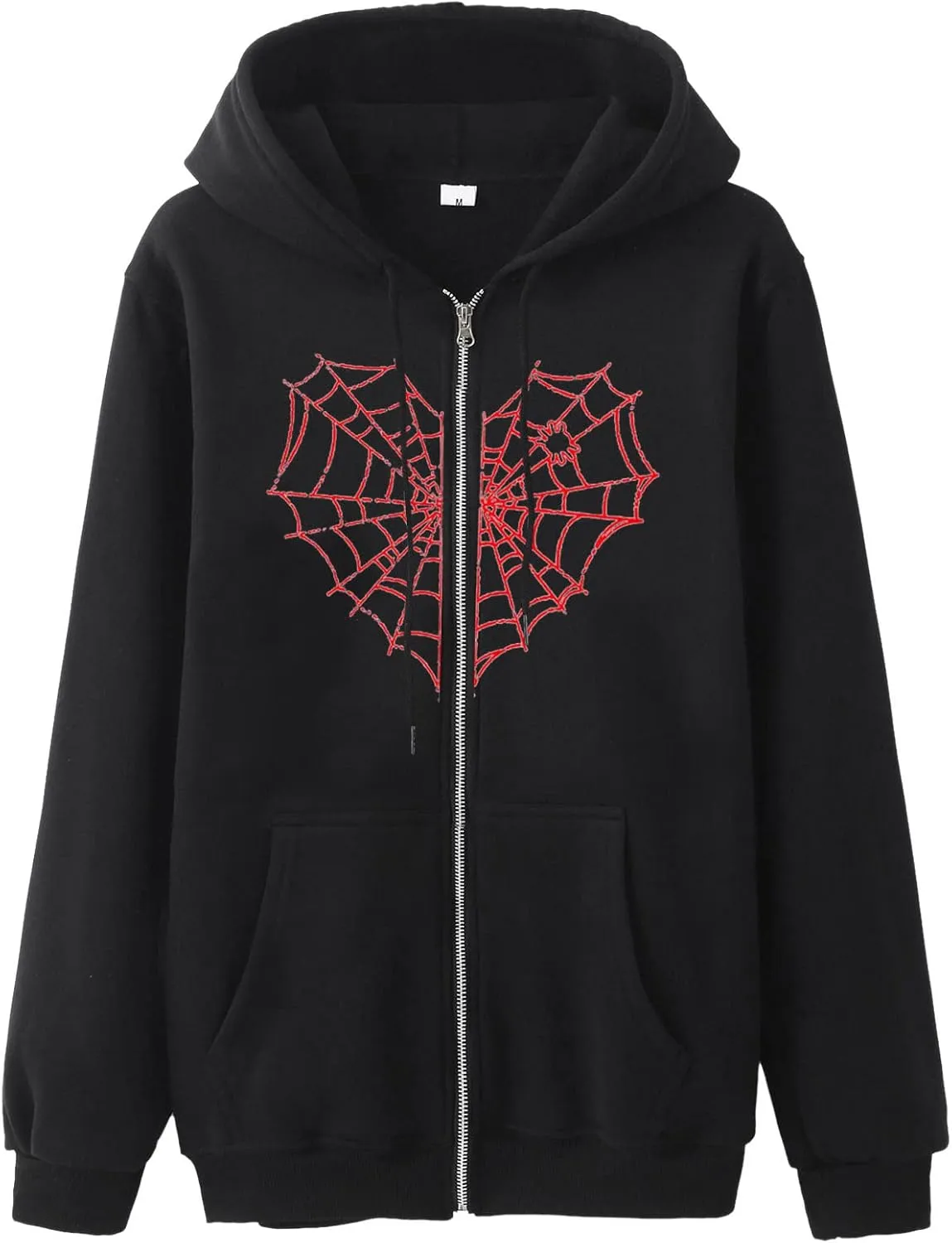 SHAOBGE Fall Sweatshirts for Women Zip Up Hoodies Oversized Sweatshirt Y2K Clothing Casual Drawstring Jacket with Pockets