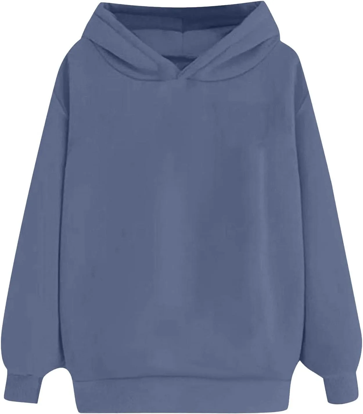 SMIDOW Oversized Hoodies For Women Casual Fall Fashion Pullover Tops Solid Loose Comfy Hooded Sweatshirts 2023