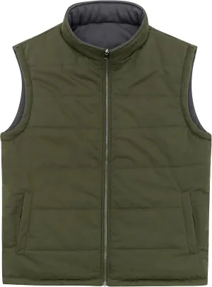 Soularge Men's Big and Tall Winter Thickened Warm Reversible Puffer Vest