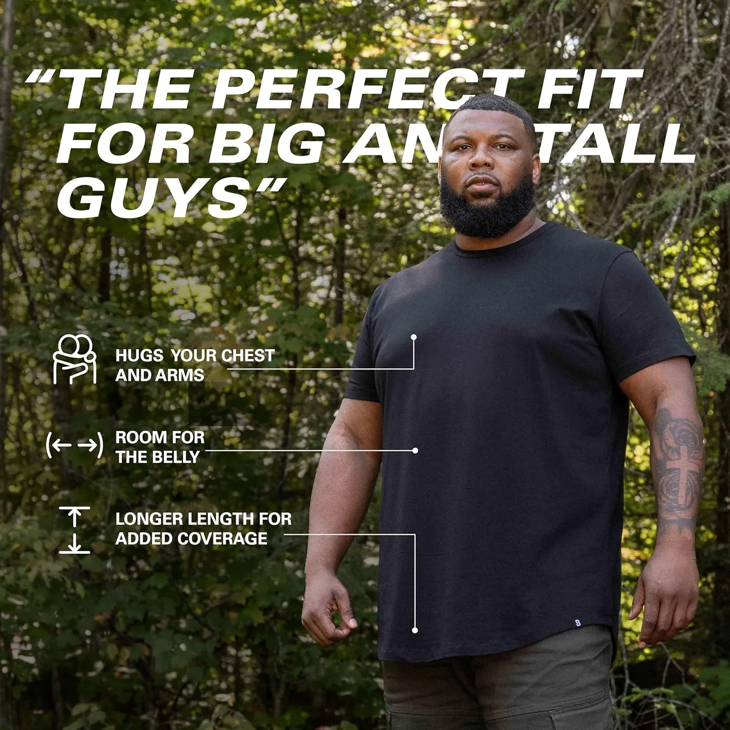 STRONGSIZE V-Neck T-Shirts for Men  Big and Tall Mens Stretch T Shirt