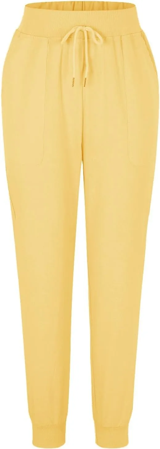 Summer Pants For Women 2024 Linen Straight Leg Beach Pants Drawstring High Waist Loose Comfy Trousers with Pockets
