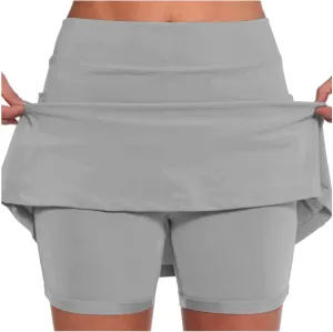Summer Skorts For Women 2025 Trendy Lightweight Skirt Athletic Inner Shorts Running Tennis Golf Workout Leggings