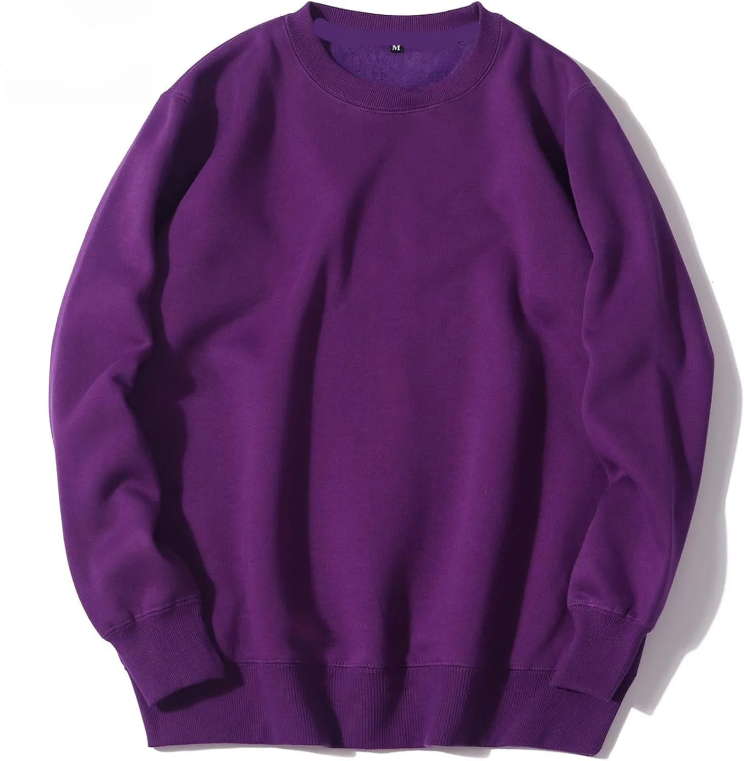 Sweatshirt for Men 2024 Fashion Cotton Long Sleeve Crewneck Sweatshirts Casual Lightweight Solid Workout Gym Pullover