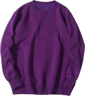 Sweatshirt for Men 2024 Fashion Cotton Long Sleeve Crewneck Sweatshirts Casual Lightweight Solid Workout Gym Pullover