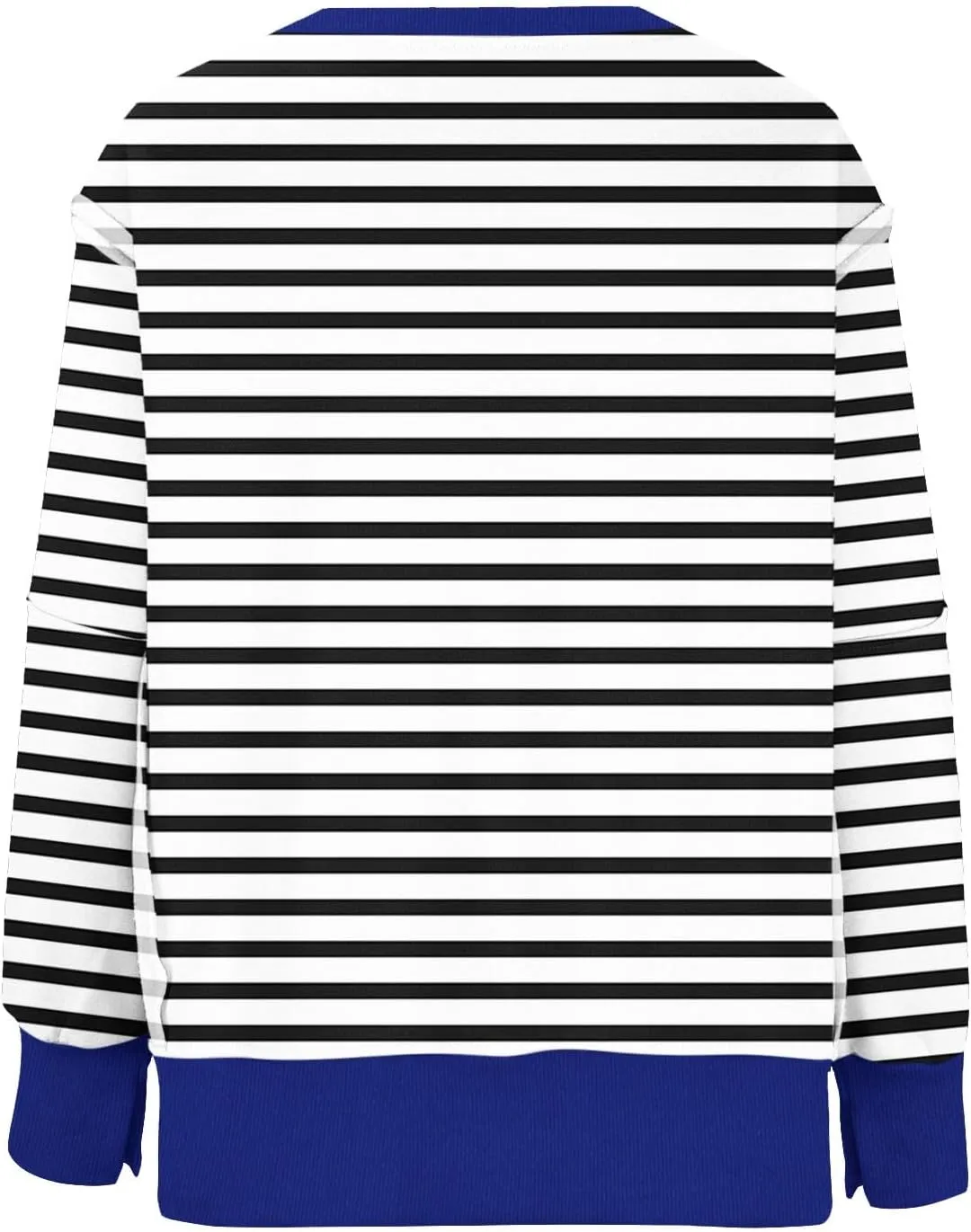 Sweatshirts for Women Striped Oversized Hoodies Long Sleeve Crewneck Fall Outfits Fashion Pullover Tops