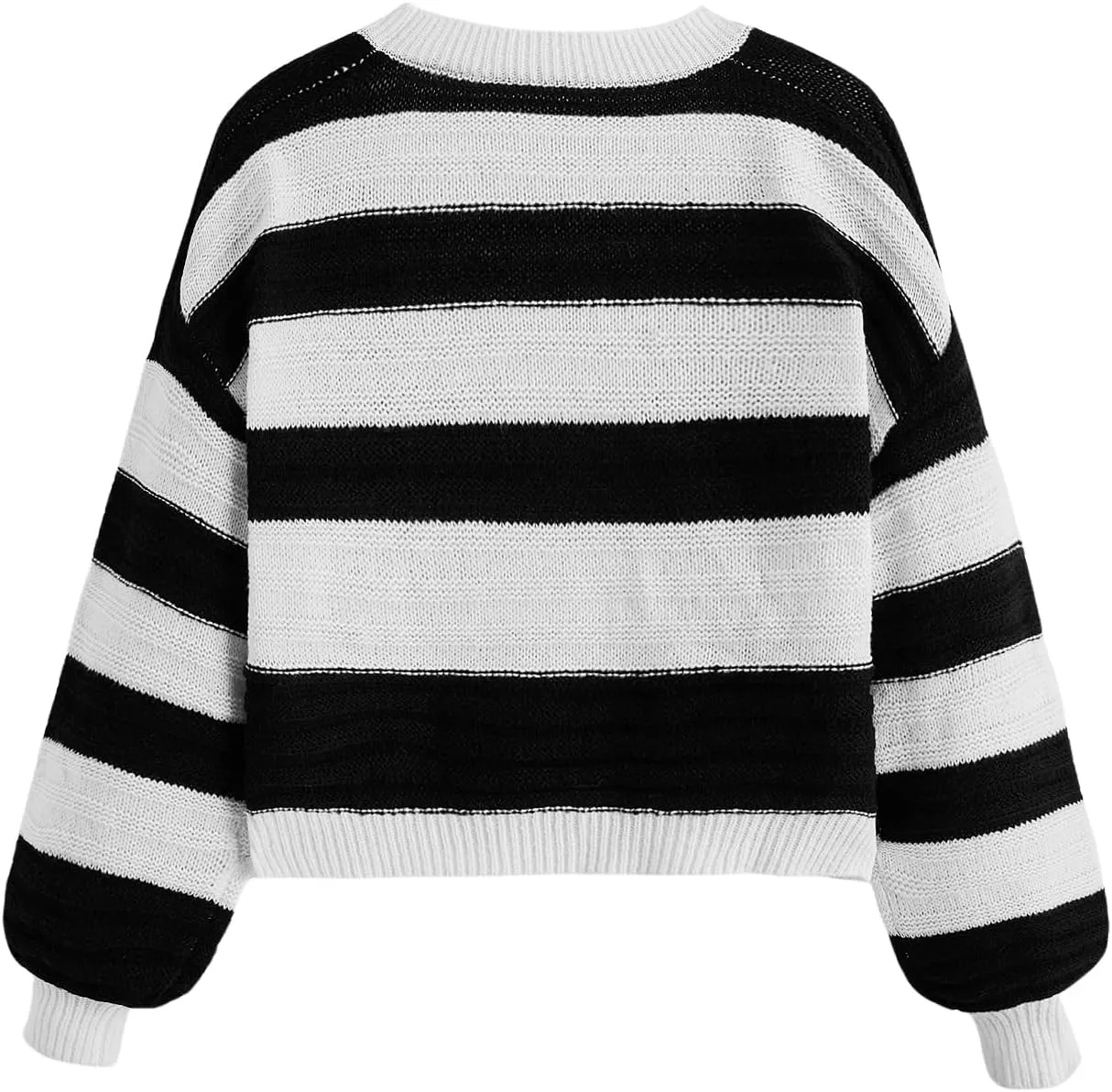 SweatyRocks Women's Color Block V Neck Button Front Knit Cardigan Sweater Outerwear