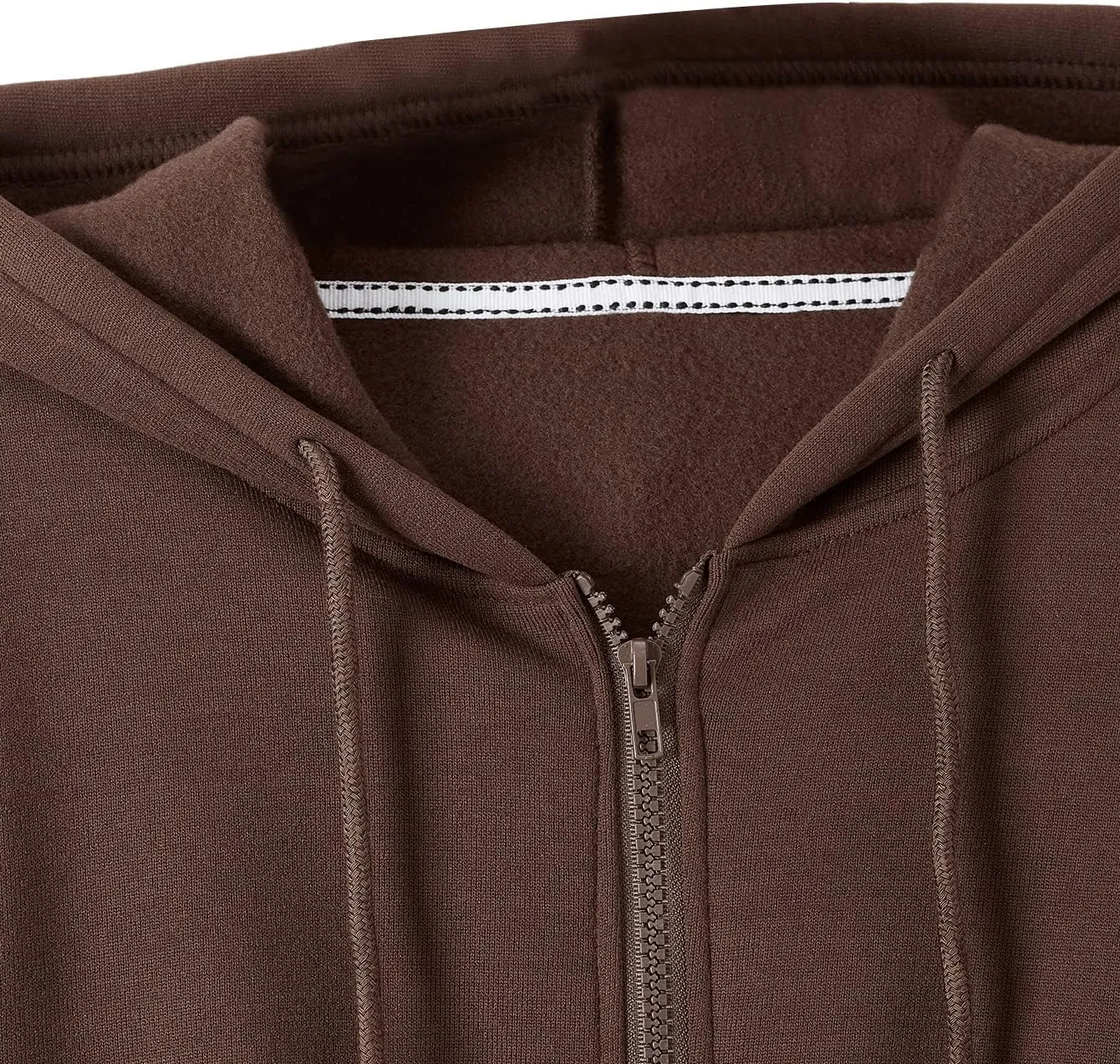 SweatyRocks Women's Long Sleeve Drawstring Full Zip Hooded Jacket Crop Sweatshirt