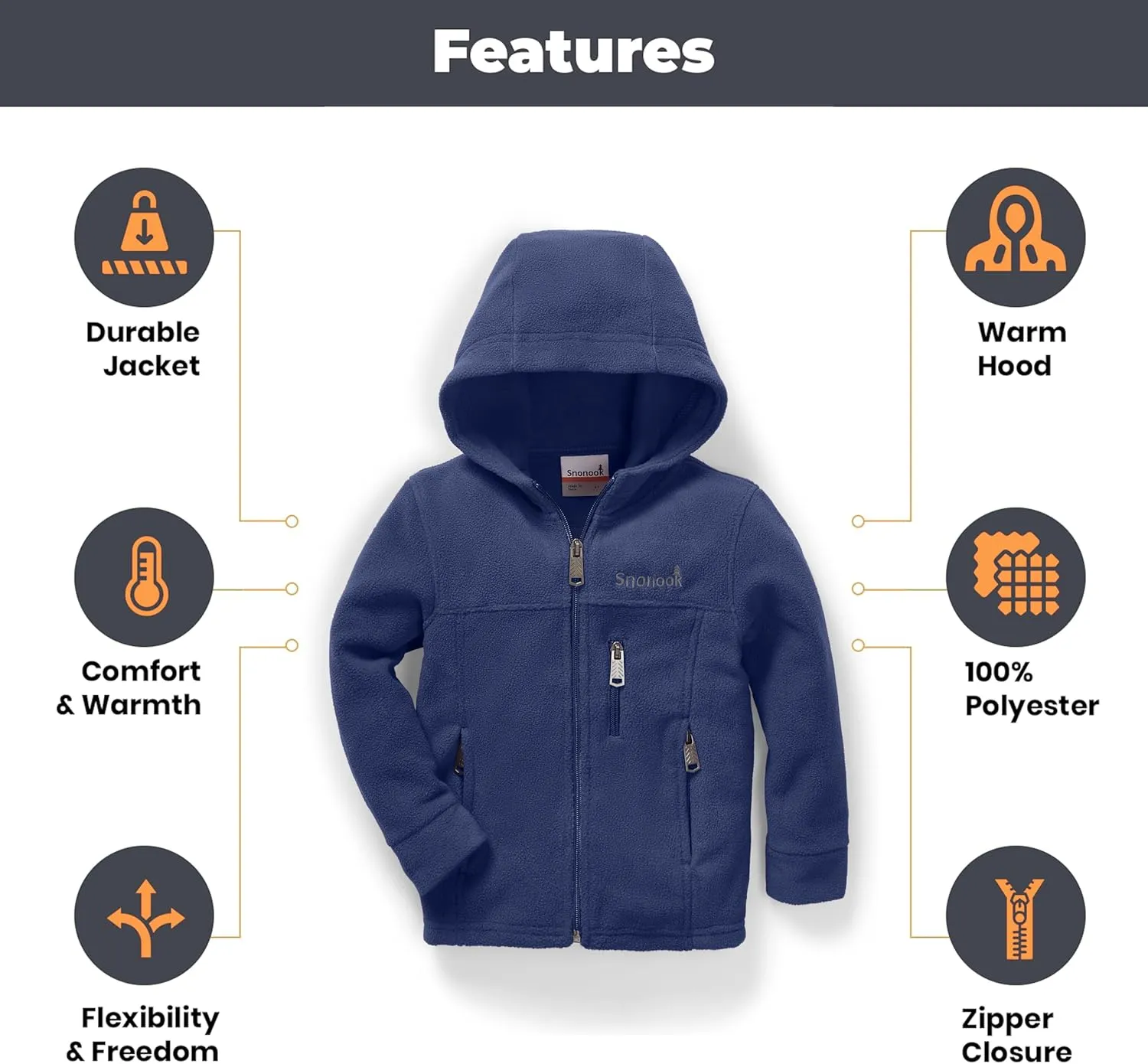 Toddler Fleece Jacket – Toddler Fall Jacket - Girls Fleece Jacket - Boys Fleece Jacket - Kids Fleece Jacket Hoodie