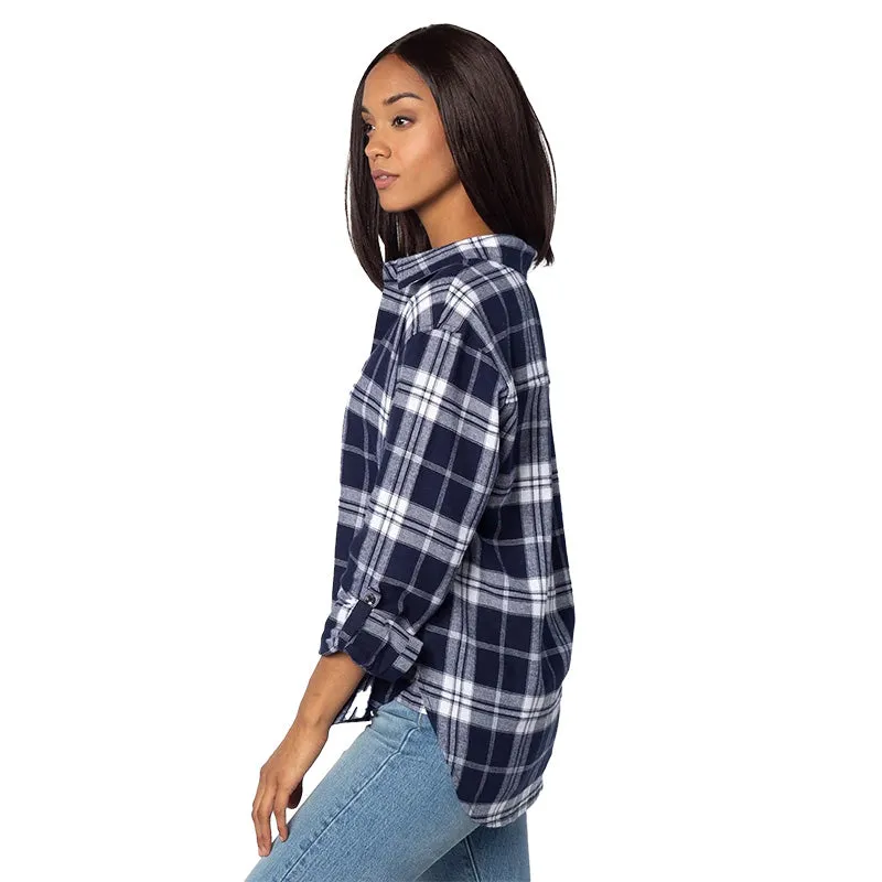 University Girl Boyfriend Plaid Shirt